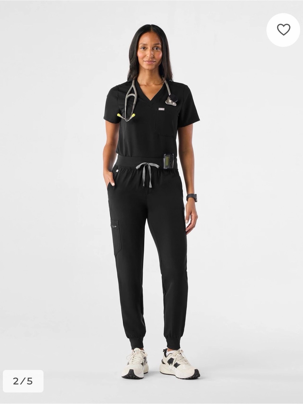 Figs Zamora Black Jogger Scrub Pants